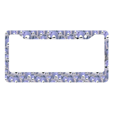 Jauna skaista un jauka mazo dzīvnieku sērijas alumīnija sakausējuma amerikāņu automašīnas numura zīmes vāka automašīnas dekorēšana, pielāgojama