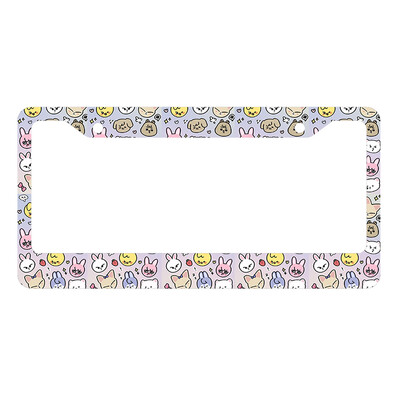 Jauna skaista un jauka mazo dzīvnieku sērijas alumīnija sakausējuma amerikāņu automašīnas numura zīmes vāka automašīnas dekorēšana, pielāgojama