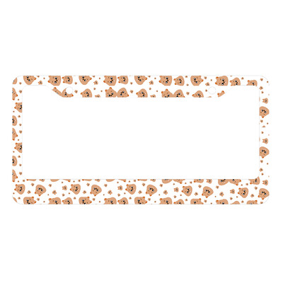 Jauna skaista un jauka mazo dzīvnieku sērijas alumīnija sakausējuma amerikāņu automašīnas numura zīmes vāka automašīnas dekorēšana, pielāgojama