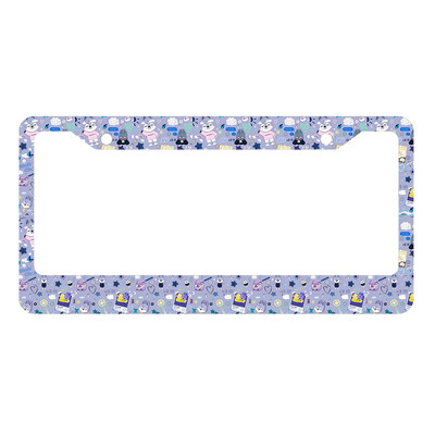 Jauna skaista un jauka mazo dzīvnieku sērijas alumīnija sakausējuma amerikāņu automašīnas numura zīmes vāka automašīnas dekorēšana, pielāgojama