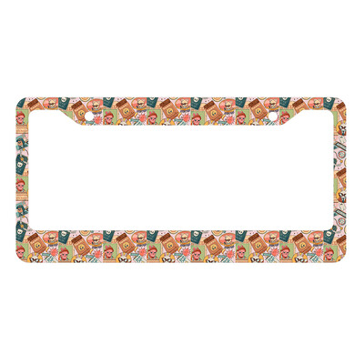 Jauna skaista un jauka mazo dzīvnieku sērijas alumīnija sakausējuma amerikāņu automašīnas numura zīmes vāka automašīnas dekorēšana, pielāgojama