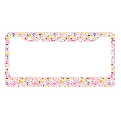 Jauna skaista un jauka mazo dzīvnieku sērijas alumīnija sakausējuma amerikāņu automašīnas numura zīmes vāka automašīnas dekorēšana, pielāgojama