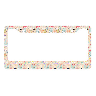 Jauna skaista un jauka mazo dzīvnieku sērijas alumīnija sakausējuma amerikāņu automašīnas numura zīmes vāka automašīnas dekorēšana, pielāgojama