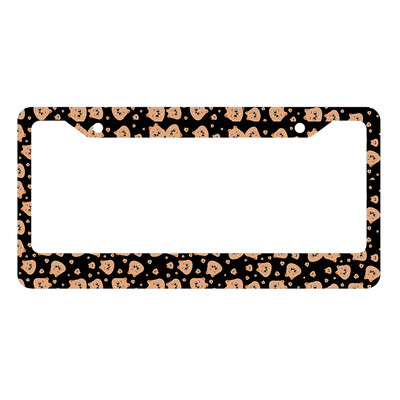 Jauna skaista un jauka mazo dzīvnieku sērijas alumīnija sakausējuma amerikāņu automašīnas numura zīmes vāka automašīnas dekorēšana, pielāgojama