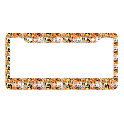 Jauna skaista un jauka mazo dzīvnieku sērijas alumīnija sakausējuma amerikāņu automašīnas numura zīmes vāka automašīnas dekorēšana, pielāgojama