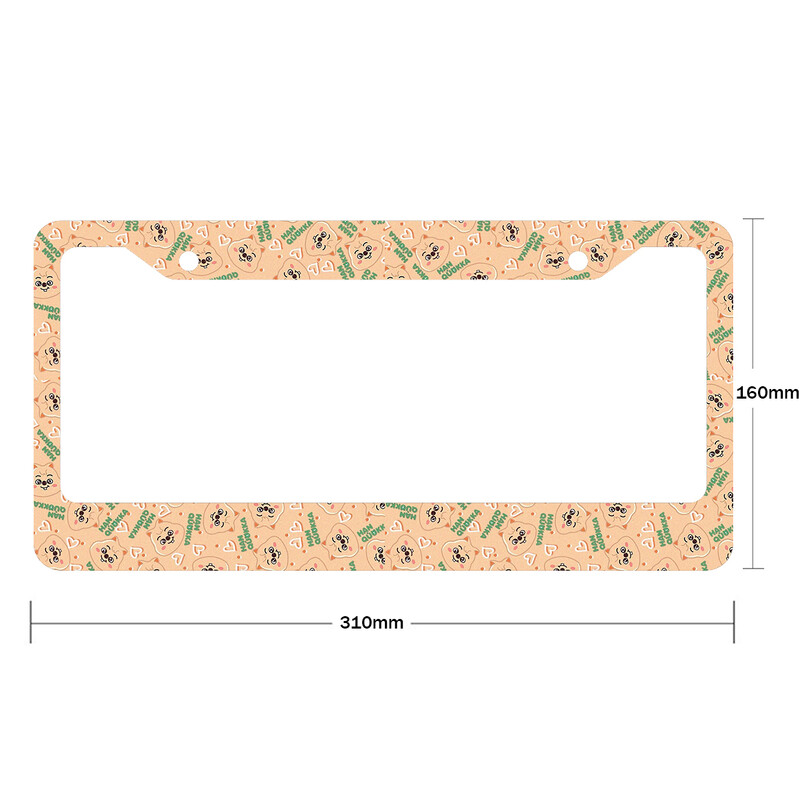 Jauna skaista un jauka mazo dzīvnieku sērijas alumīnija sakausējuma amerikāņu automašīnas numura zīmes vāka automašīnas dekorēšana, pielāgojama