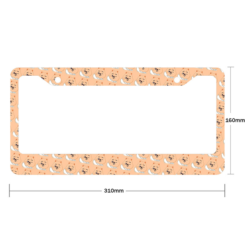 Jauna skaista un jauka mazo dzīvnieku sērijas alumīnija sakausējuma amerikāņu automašīnas numura zīmes vāka automašīnas dekorēšana, pielāgojama