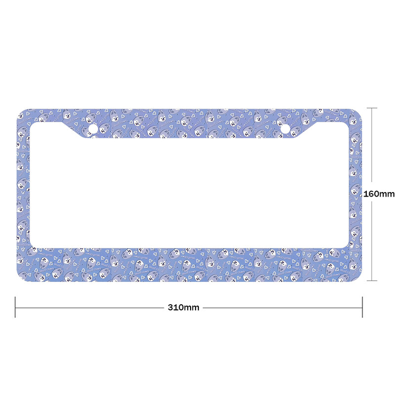 Jauna skaista un jauka mazo dzīvnieku sērijas alumīnija sakausējuma amerikāņu automašīnas numura zīmes vāka automašīnas dekorēšana, pielāgojama