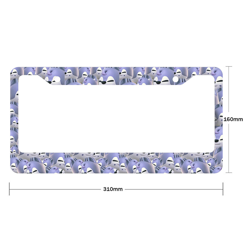 Jauna skaista un jauka mazo dzīvnieku sērijas alumīnija sakausējuma amerikāņu automašīnas numura zīmes vāka automašīnas dekorēšana, pielāgojama