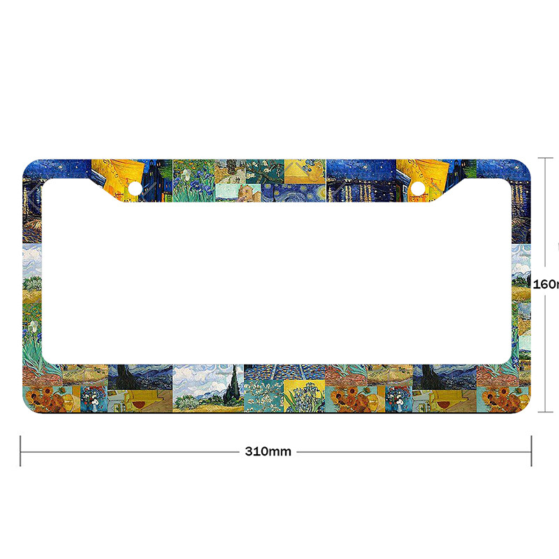 Svjetski poznata slika uzorka aluminijske legure Poklopac za američke automobilske registarske pločice dodatna oprema za automobil vodootporan poklopac za automobilske pločice