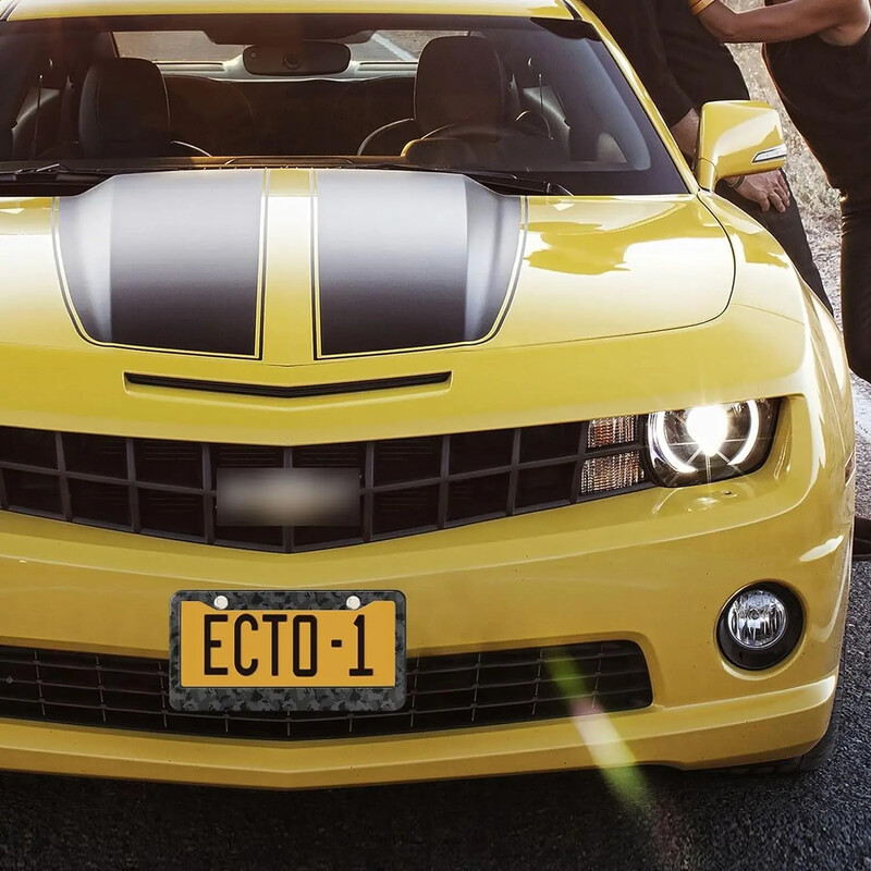 Crni maskirni okvir za registarske pločice automobila Paket od 2 registarske pločice s 2 rupe Okvir za oznake automobila za žene, muškarce, američka vozila