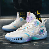 Vīriešu apavi basketbola apavi Augstākās klases modes zvaigžņu cīņas zābaki jauniešu sporta apavi neslīdoši triecienu absorbējoši treniņa apavi