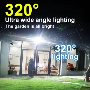 7700LM Solar Light Led Outdoor πιο ισχυρό ηλιακό φωτιστικό εξωτερικού χώρου 720 LED 3Mode Τηλεχειριστήριο Αδιάβροχο φως Λαμπτήρα κήπου