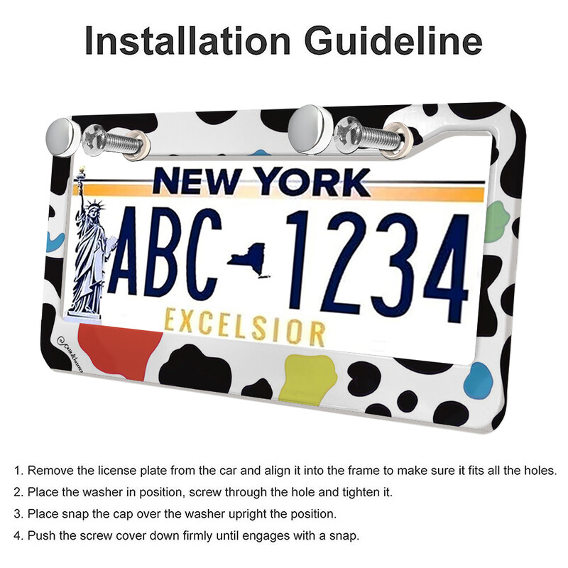 Oznake životinja Američki automobil 12" x 6" Laserski rezani kromirani okviri registarskih pločica - Dodatna oprema za automobile/kamione/SUV automobile
