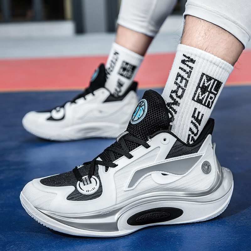 Jauns dizains Neslīdošs siets Praktiski augstas kvalitātes treniņi Ērti apavi Basketbola apavi Vīriešu un Sieviešu apģērbi Viegli