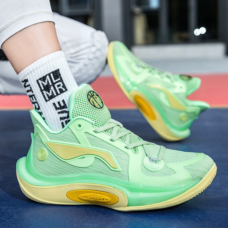 Jauns dizains Neslīdošs siets Praktiski augstas kvalitātes treniņi Ērti apavi Basketbola apavi Vīriešu un Sieviešu apģērbi Viegli