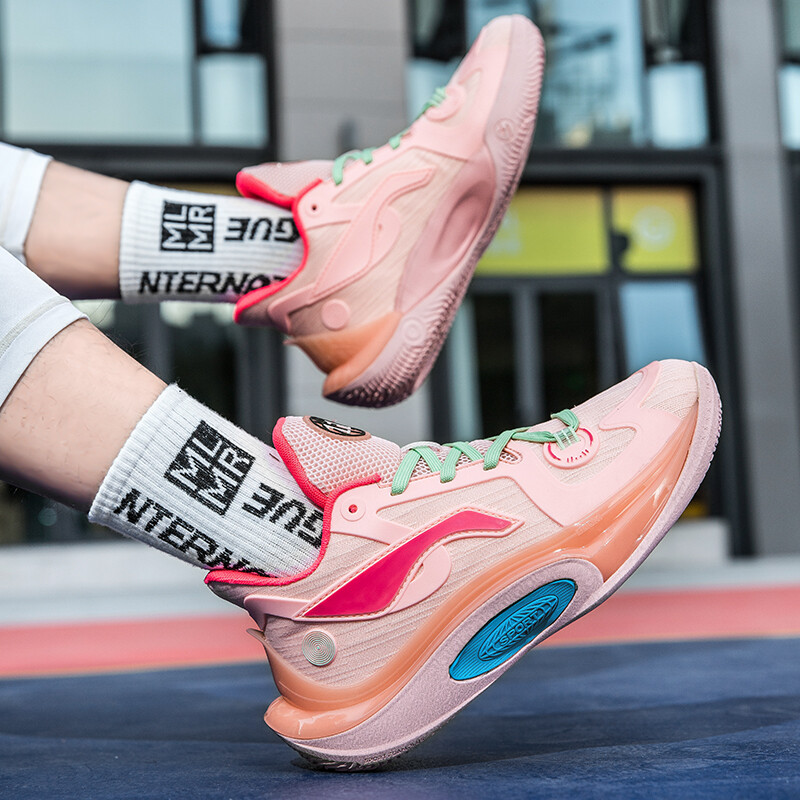 Jauns dizains Neslīdošs siets Praktiski augstas kvalitātes treniņi Ērti apavi Basketbola apavi Vīriešu un Sieviešu apģērbi Viegli