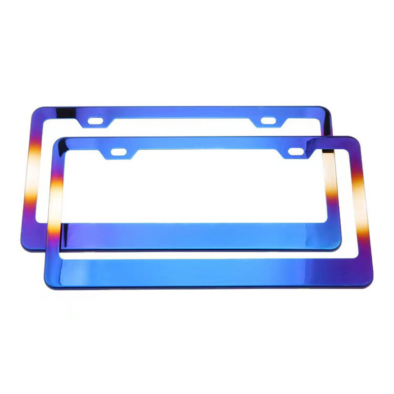 Universalus valstybinio numerio rėmelis Spalvingas valstybinio numerio ženklo rėmas nerūdijančio plieno Art Craft aliuminio lydinio rėmas automobilių reikmenys