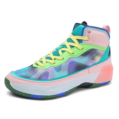 Υψηλής ποιότητας αντιολισθητικά παπούτσια μπάσκετ Unisex Επαγγελματικά ντιζάιν παπούτσια μπάσκετ Γυναικεία Μπλε πλατφόρμα Ανδρικά αθλητικά παπούτσια ψηλά