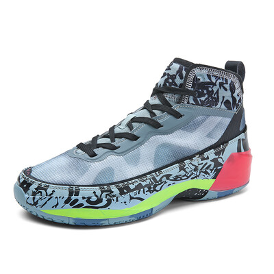 Υψηλής ποιότητας αντιολισθητικά παπούτσια μπάσκετ Unisex Επαγγελματικά ντιζάιν παπούτσια μπάσκετ Γυναικεία Μπλε πλατφόρμα Ανδρικά αθλητικά παπούτσια ψηλά