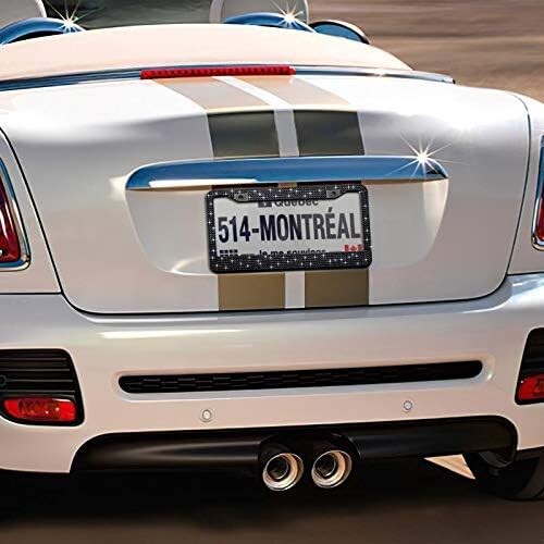 Bling numura zīmju rāmis sievietēm, 1 gab Sparkly numura zīmju rāmji