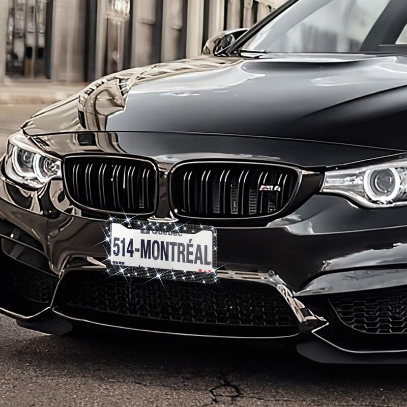 Bling numura zīmju rāmis sievietēm, 1 gab Sparkly numura zīmju rāmji