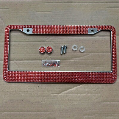 1 gab. Nerūsējošā tērauda urbšanas numura zīmes turētāja numura zīmes rāmis automašīnas numura zīmju turētāja ārējais dekors