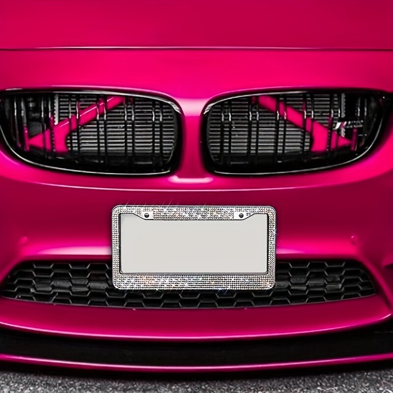 1 gab. Nerūsējošā tērauda urbšanas numura zīmes turētāja numura zīmes rāmis automašīnas numura zīmju turētāja ārējais dekors