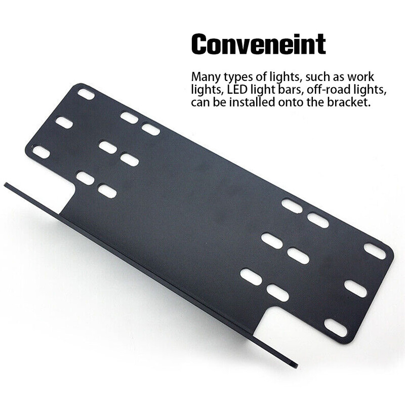 Automašīnas priekšējā bufera numura numura zīmes stiprinājuma kronšteins Universāls LED darba stiprinājuma turētājs transportlīdzekļu kravas automašīnu plākšņu piederumi