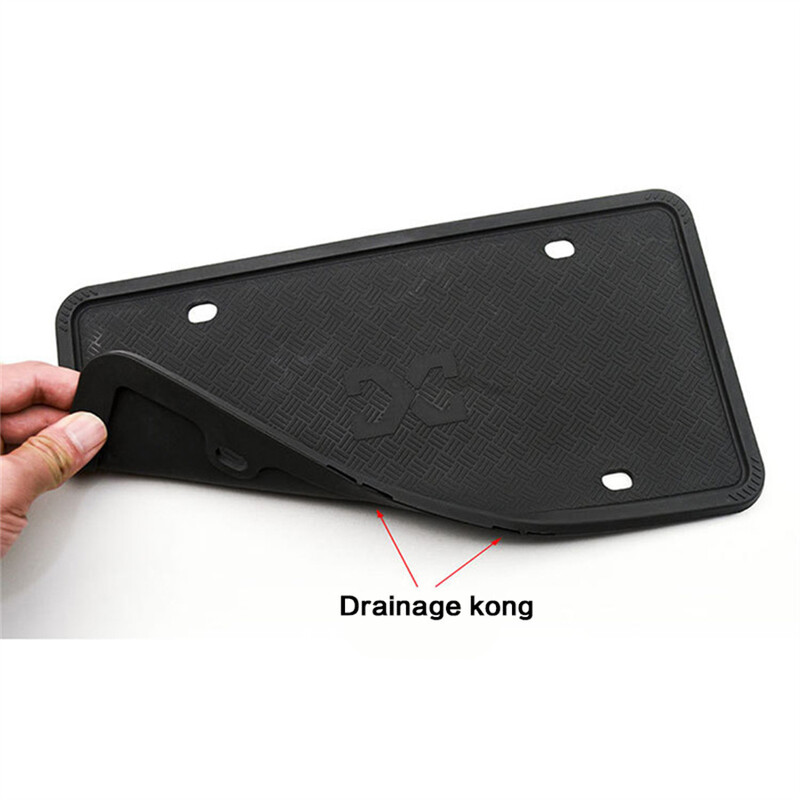 XCLPF Μαύρη σιλικόνη Πλαίσιο πινακίδας κυκλοφορίας Καλύμματα 1 πακέτου- Μπροστινή ή πίσω βάση στήριξης πινακίδας αυτοκινήτου. Ανθεκτικό στη σκουριά, Αδιάβροχο,