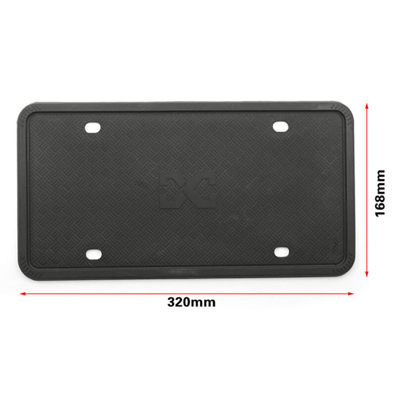 XCLPF Μαύρη σιλικόνη Πλαίσιο πινακίδας κυκλοφορίας Καλύμματα 1 πακέτου- Μπροστινή ή πίσω βάση στήριξης πινακίδας αυτοκινήτου. Ανθεκτικό στη σκουριά, Αδιάβροχο,