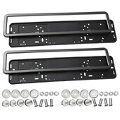 Eiropas numura zīmju rāmis priekšējais un aizmugurējais numura zīmes rāmis nerūsējošā tērauda oglekļa šķiedras numura zīmes rāmis universāls