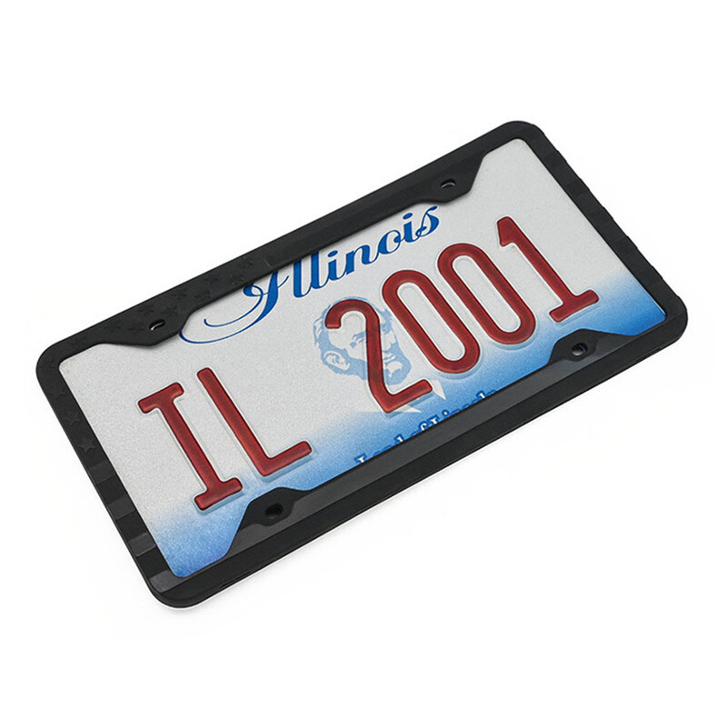 Vislabāk pārdotais amerikāņu numura zīmes rāmis ASV standarta numura zīmes piecstaru zvaigznes silikona apdrukas raksta auto detaļas