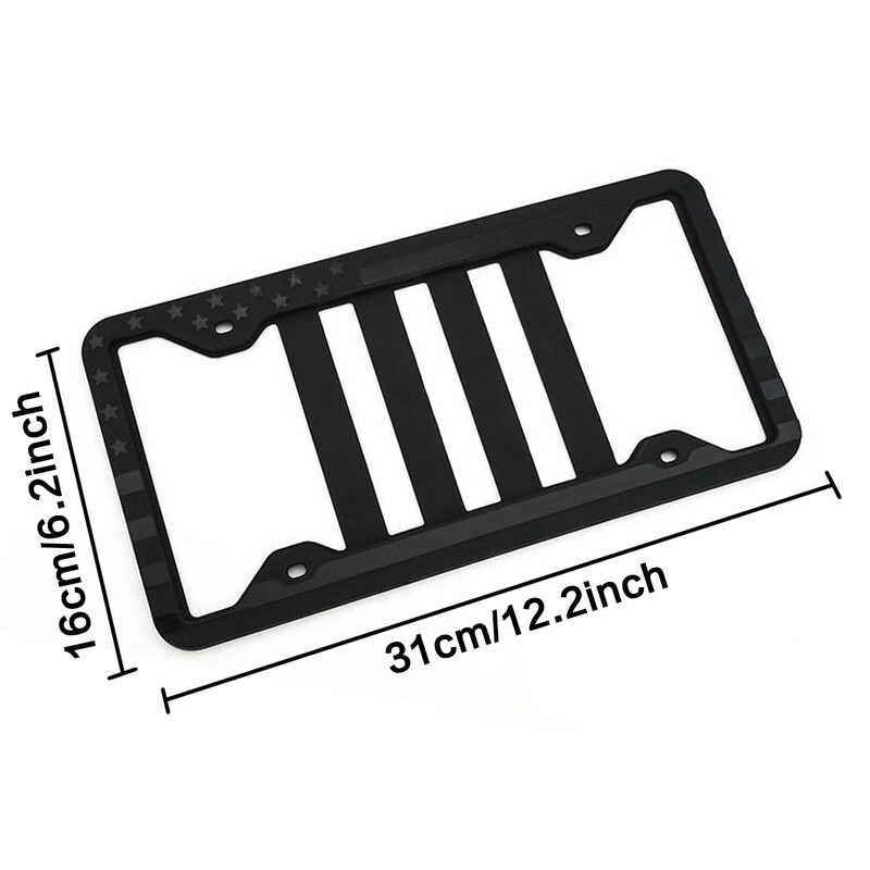 Vislabāk pārdotais amerikāņu numura zīmes rāmis ASV standarta numura zīmes piecstaru zvaigznes silikona apdrukas raksta auto detaļas