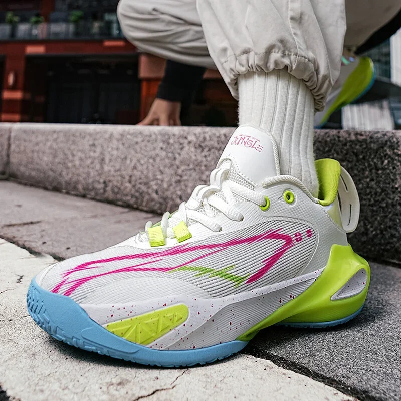 Zīmola dizaina vīriešu basketbola apavi sievietēm Augstas kvalitātes praktiskas basketbola kedas vīriešiem MD viduszole, neslīdoša gumijas zole