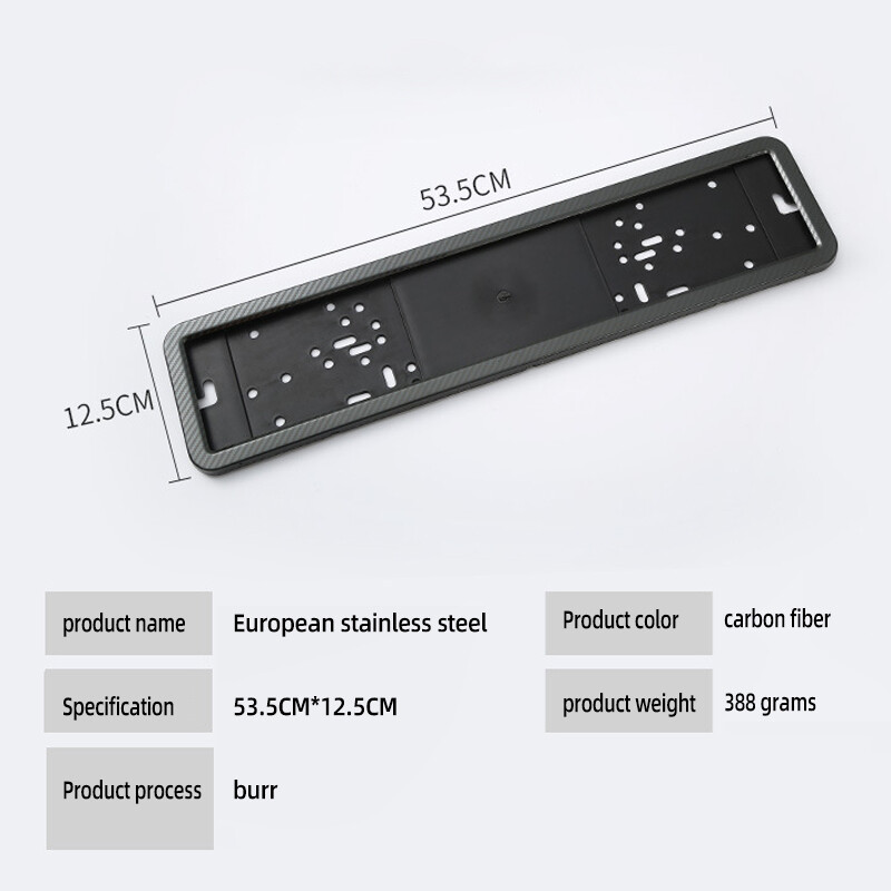 Europos valstybinio numerio ženklo rėmas priekinis ir galinis valstybinio numerio rėmas nerūdijančio plieno anglies pluošto valstybinio numerio rėmas universalus