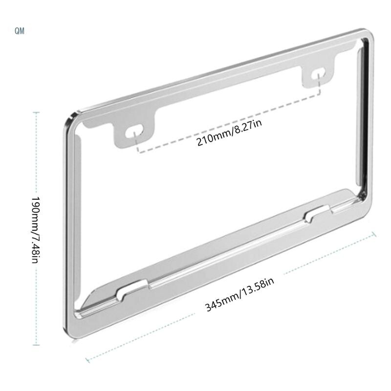 Valstybinio numerio rėmas nerūdijančio plieno automobilio automobilio priedas prie japoniško standartinio valstybinio numerio ženklo