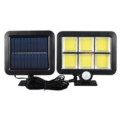 160 LED saules gaisma, sadalīta sienas lampa, ūdensnecaurlaidīga āra kustības sensors saules sienas gaismas avārijas ielas dārza verandas LED gaisma