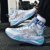 Laukā cīņas basketbola apavi vīrieši satver zemi neslīdoši studentu paisuma apavi visi atbilst jauniešu sporta apaviem