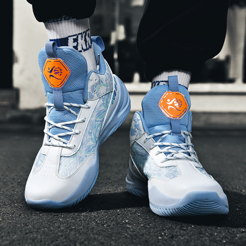 Laukā cīņas basketbola apavi vīrieši satver zemi neslīdoši studentu paisuma apavi visi atbilst jauniešu sporta apaviem