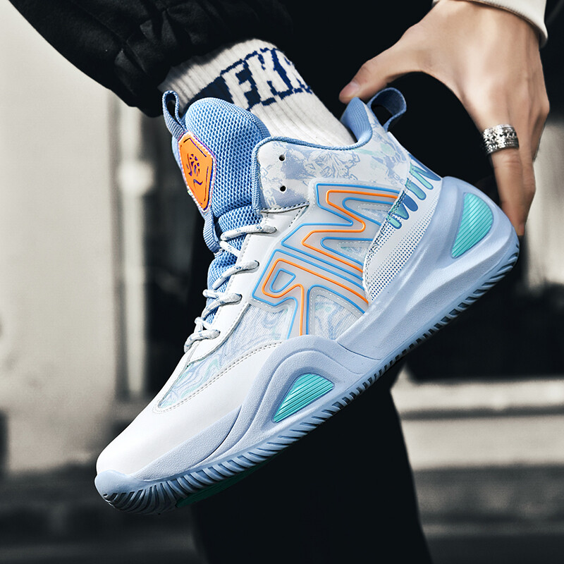 Laukā cīņas basketbola apavi vīrieši satver zemi neslīdoši studentu paisuma apavi visi atbilst jauniešu sporta apaviem