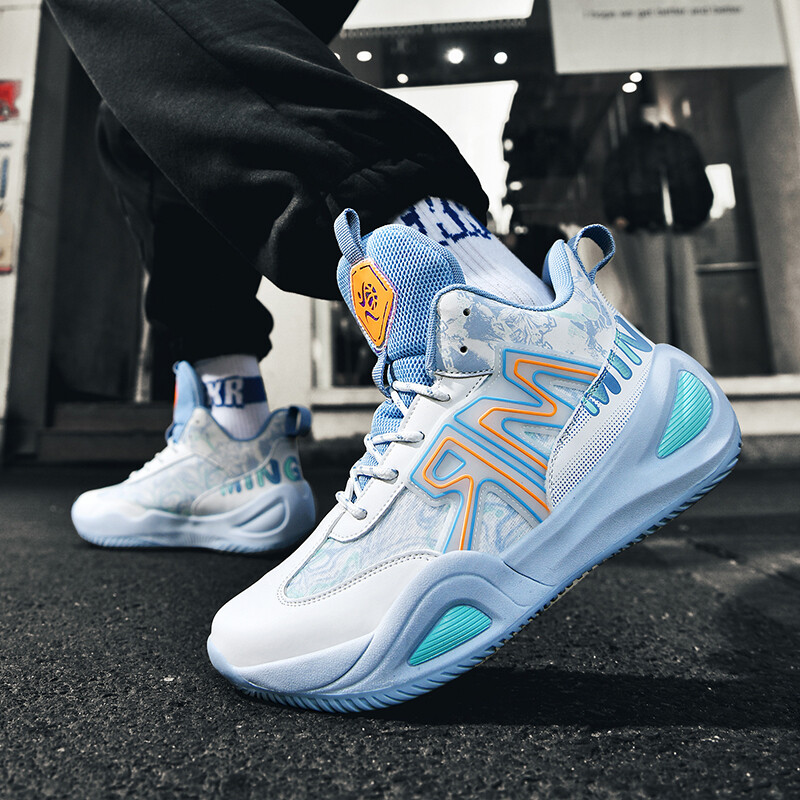 Laukā cīņas basketbola apavi vīrieši satver zemi neslīdoši studentu paisuma apavi visi atbilst jauniešu sporta apaviem