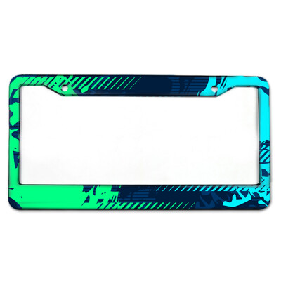 Šaunus kamufliažinis lenktyninis automobilis su akinančiomis spalvomis aliuminio lydinio automobilio valstybinio numerio rėmas Amerikietiško standarto valstybinio numerio rėmelis lic