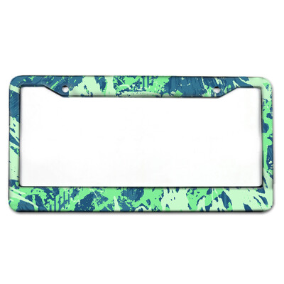 Šaunus kamufliažinis lenktyninis automobilis su akinančiomis spalvomis aliuminio lydinio automobilio valstybinio numerio rėmas Amerikietiško standarto valstybinio numerio rėmelis lic