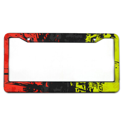 Šaunus kamufliažinis lenktyninis automobilis su akinančiomis spalvomis aliuminio lydinio automobilio valstybinio numerio rėmas Amerikietiško standarto valstybinio numerio rėmelis lic