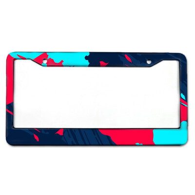 Šaunus kamufliažinis lenktyninis automobilis su akinančiomis spalvomis aliuminio lydinio automobilio valstybinio numerio rėmas Amerikietiško standarto valstybinio numerio rėmelis lic