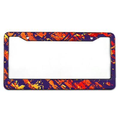 Šaunus kamufliažinis lenktyninis automobilis su akinančiomis spalvomis aliuminio lydinio automobilio valstybinio numerio rėmas Amerikietiško standarto valstybinio numerio rėmelis lic