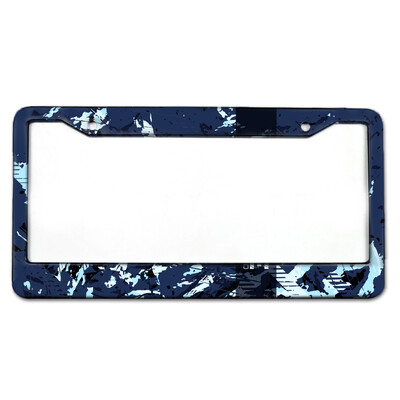 Šaunus kamufliažinis lenktyninis automobilis su akinančiomis spalvomis aliuminio lydinio automobilio valstybinio numerio rėmas Amerikietiško standarto valstybinio numerio rėmelis lic