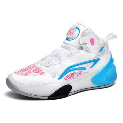 Jauni basketbola apavi vīriešu vidusskolēniem ar rotējošu sprādzi skriešanas apavi elpojoši treniņu neslīdoši sporta apavi