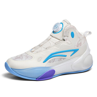 Jauni basketbola apavi vīriešu vidusskolēniem ar rotējošu sprādzi skriešanas apavi elpojoši treniņu neslīdoši sporta apavi